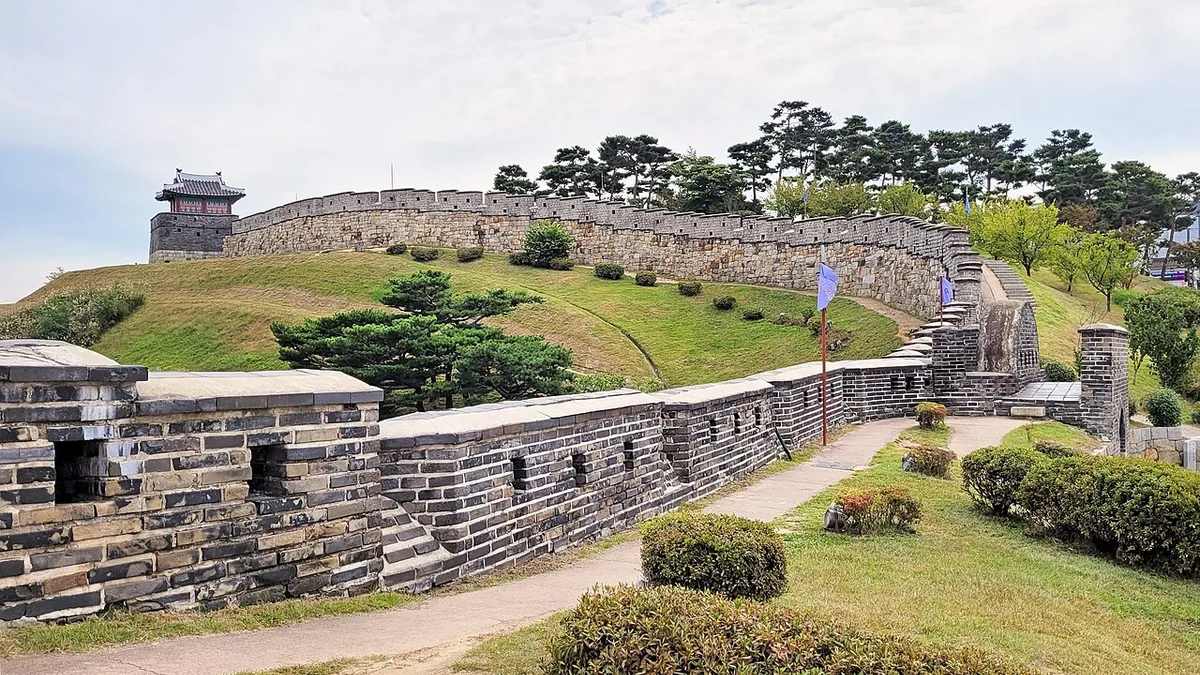 Stone walls and gate at Suwon Hwaseong Fortress — general area context, not a scene from the drama