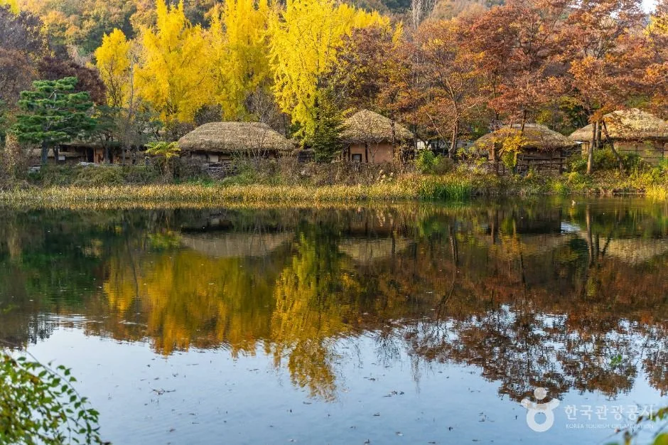 Traditional buildings at Korean Folk Village in Yongin